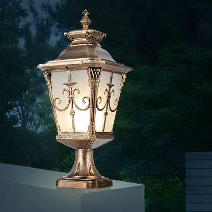 Victorian Style Fence Post Lights Pattern LED Garden Lamp Column Light Pillar Lamp Courtyard Lantern - Flyachilles