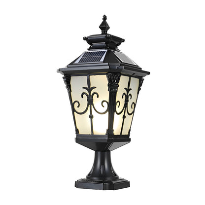 Victorian Style Fence Post Lights Pattern LED Garden Lamp Column Light Pillar Lamp Courtyard Lantern - Flyachilles