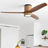 Vintage Coastal Wood Hemprope Reverse Ceiling Fan - with Light - Flyachilles