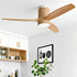 Vintage Coastal Wood Hemprope Reverse Ceiling Fan - with Light - Flyachilles
