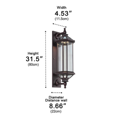 Vintage Cylinder Waterproof Porch Outdoor Wall Light - Flyachilles