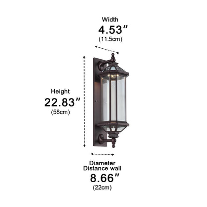 Vintage Cylinder Waterproof Porch Outdoor Wall Light - Flyachilles