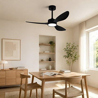 Vintage DC Motor Ceiling Fan with Light Full-Spectrum LED - Flyachilles