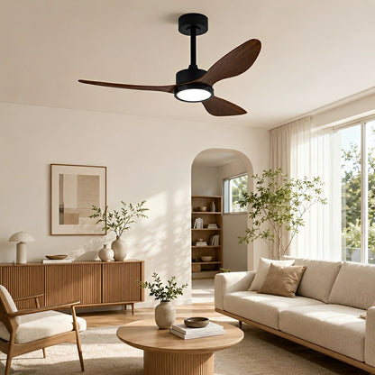 Vintage DC Motor Ceiling Fan with Light Full-Spectrum LED - Flyachilles