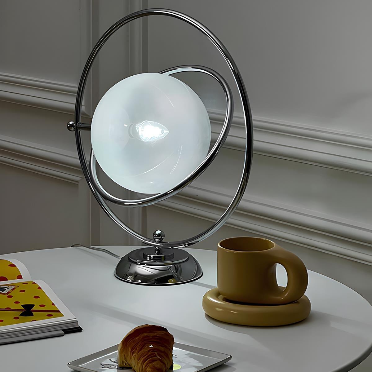 Vintage Galaxy Glass Rotating Globe Artistic Table Lamp Desk Lamp ...