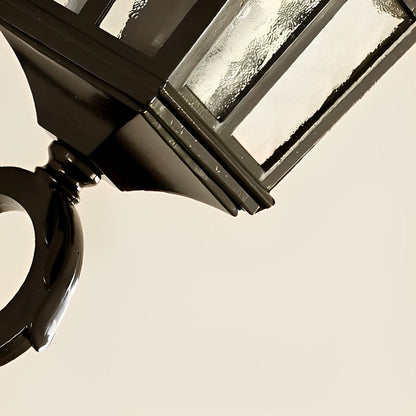 Vintage Glass Waterproof Black Outdoor Wall Sconce Lantern - Flyachilles