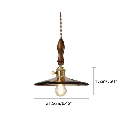 Vintage Golden Walnut Wood Indoor Pendant Lights - Flyachilles