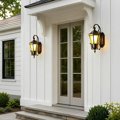 Vintage Hexagon Casa Marseille Waterproof Outdoor LED Porch Wall Lights - Flyachilles