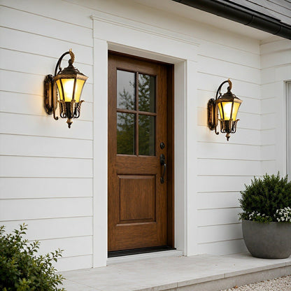 Vintage Hexagon Casa Marseille Waterproof Outdoor LED Porch Wall Lights - Flyachilles