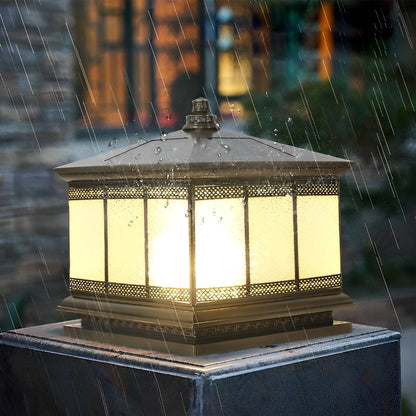 Vintage Intelligent Dimmable Waterproof Retro Solar Fence Post Caps - Flyachilles