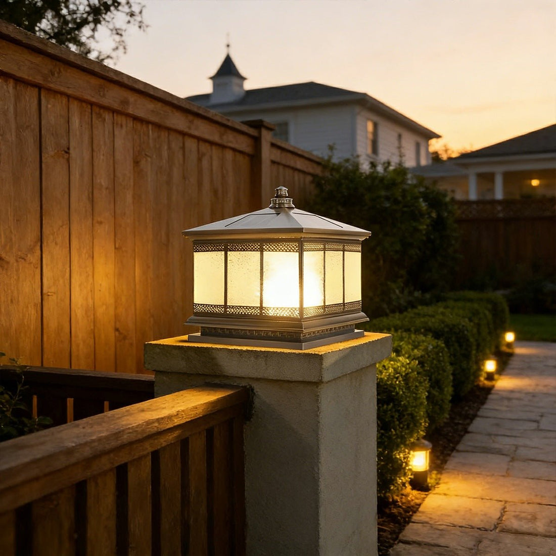 Vintage Intelligent Waterproof Retro Fence Post Caps Lights - Flyachilles