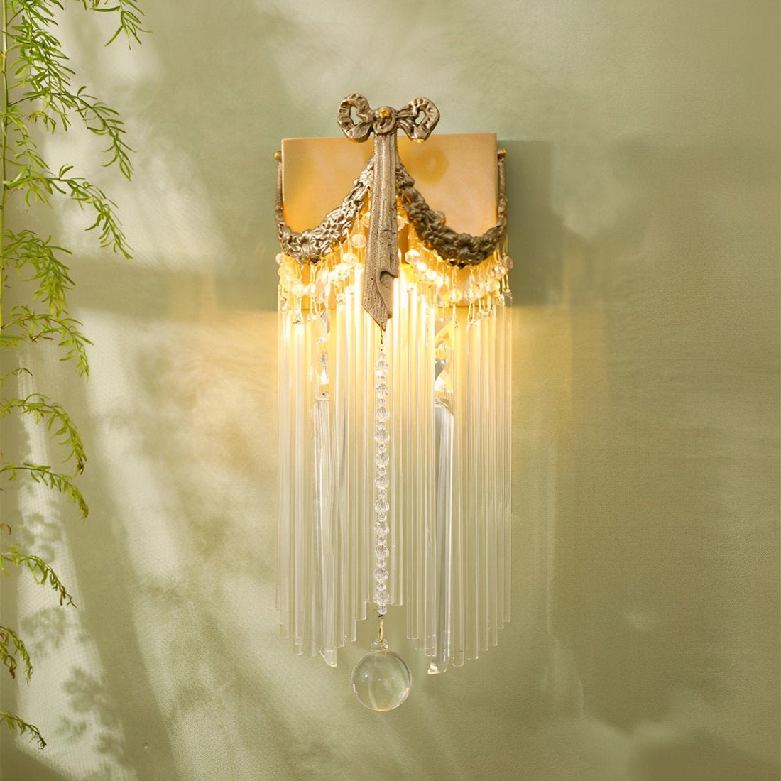 Vintage Luxury Bow Tie Crystal Wall Sconces Light - Flyachilles