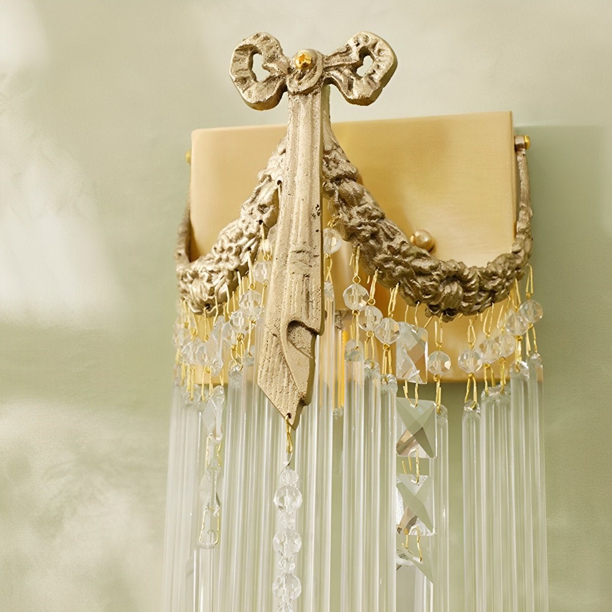 Vintage Luxury Bow Tie Crystal Wall Sconces Light - Flyachilles