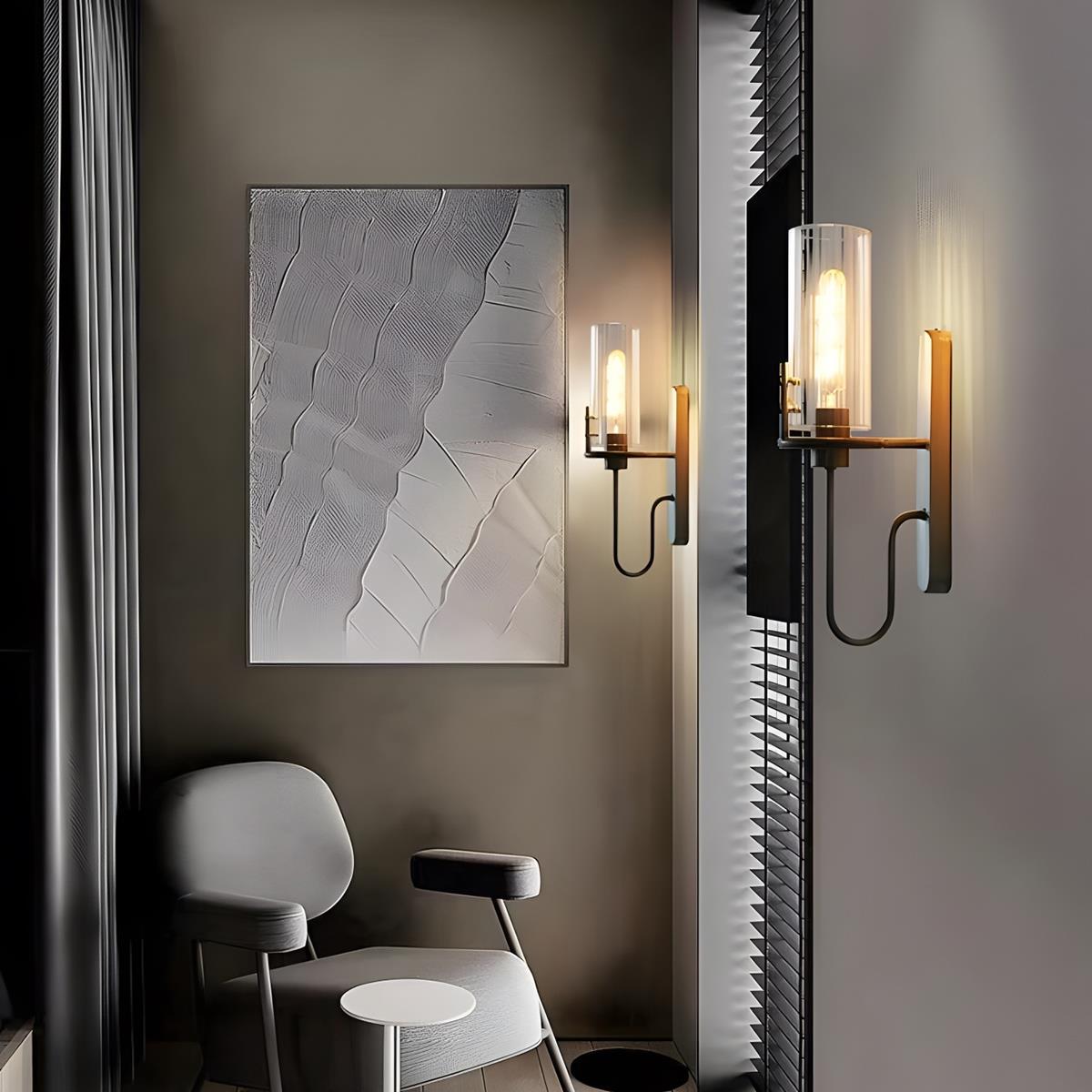 Vintage Luxury Cylinder Crystal LED Indoor Wall Sconces - Flyachilles