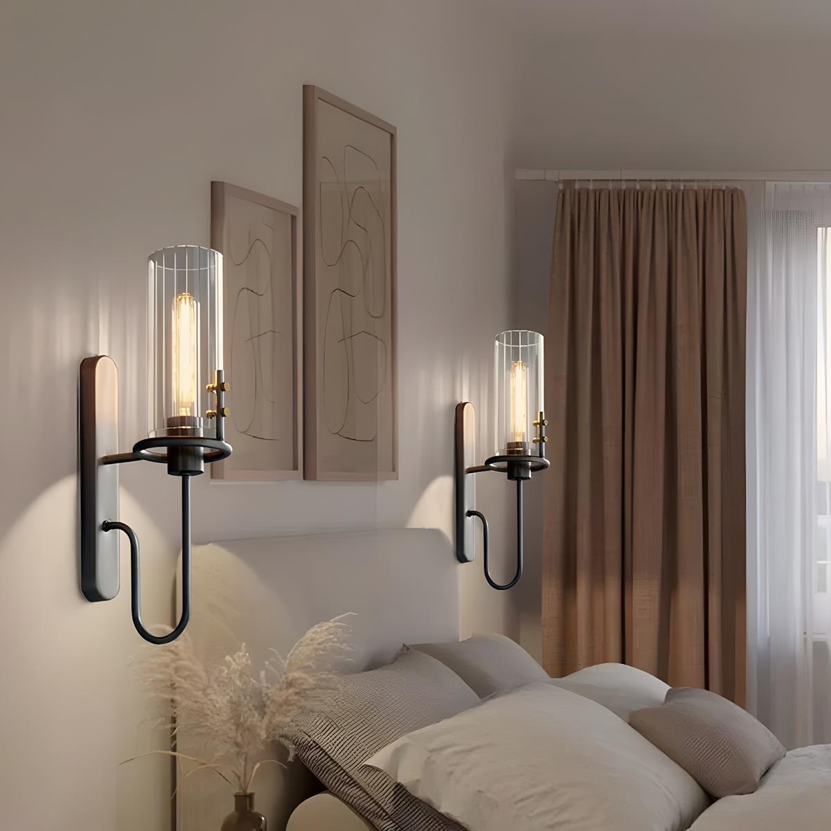 Vintage Luxury Cylinder Crystal LED Indoor Wall Sconces - Flyachilles