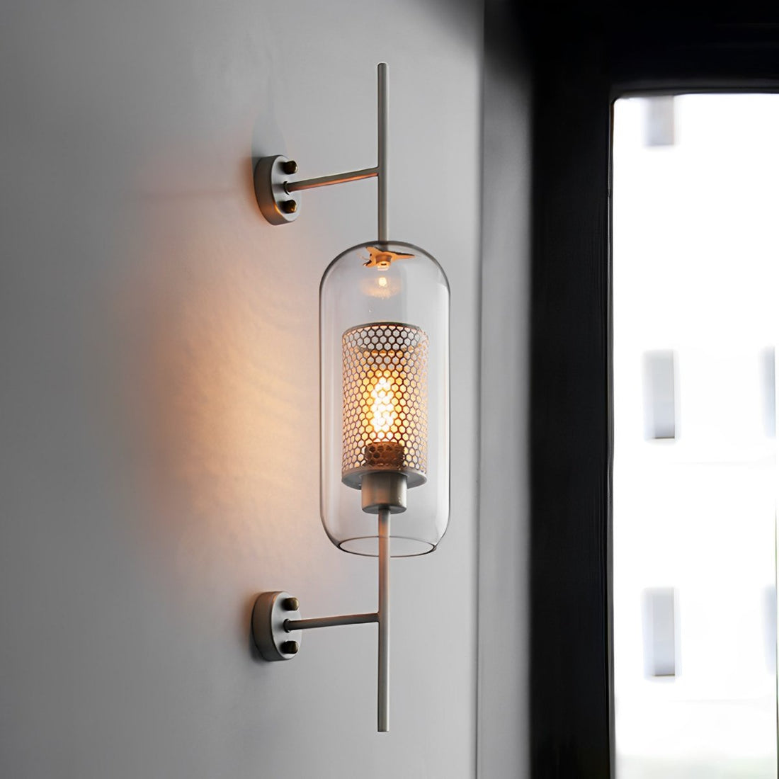 Vintage Luxury Industrial Glass Globe LED Wall Sconces - Flyachilles