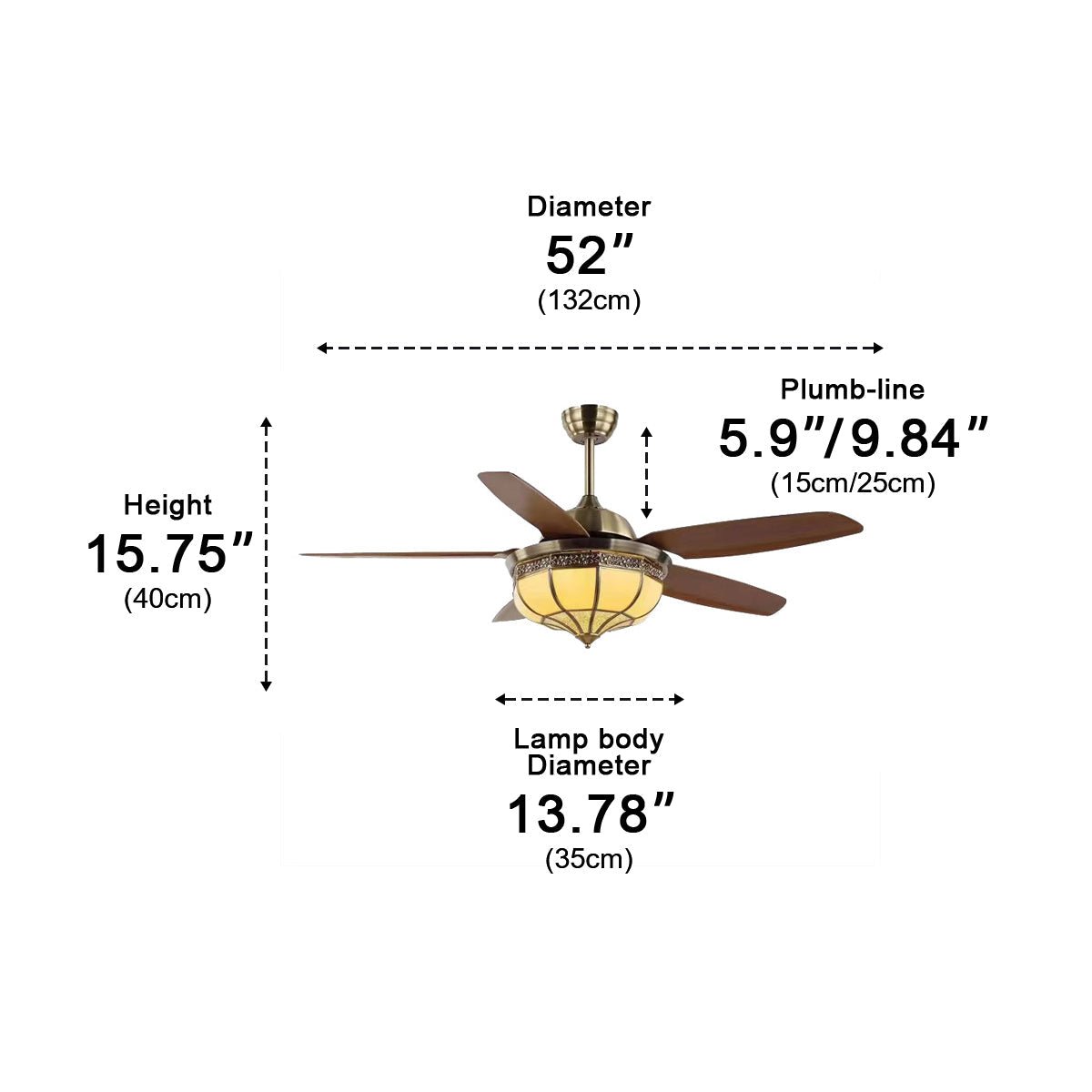 Vintage Reverse Variable Frequency Ceiling Fan Light - Flyachilles