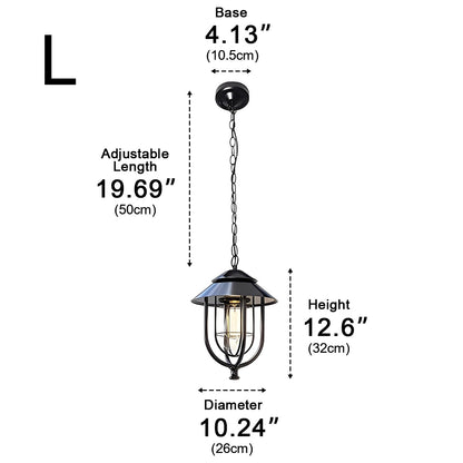 Vintage Rustic Birdcage Waterproof Outdoor LED Lantern Pendant Lights - Flyachilles