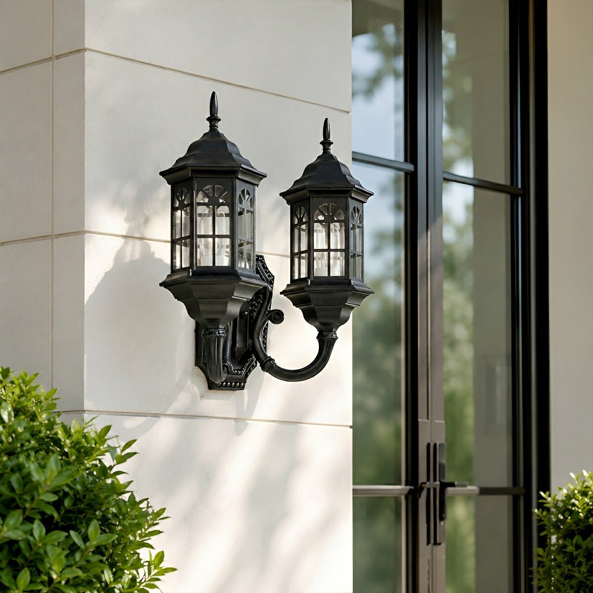 Vintage Europe Rustic Castle Double Head Waterproof Outdoor LED 