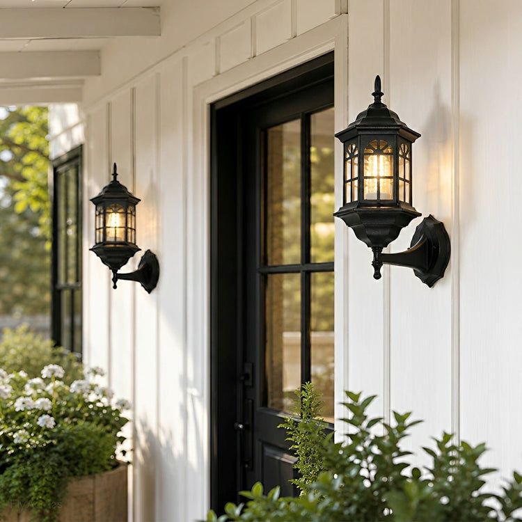 Vintage Rustic Castle Waterproof Outdoor LED Porch Light Wall Lights - Flyachilles