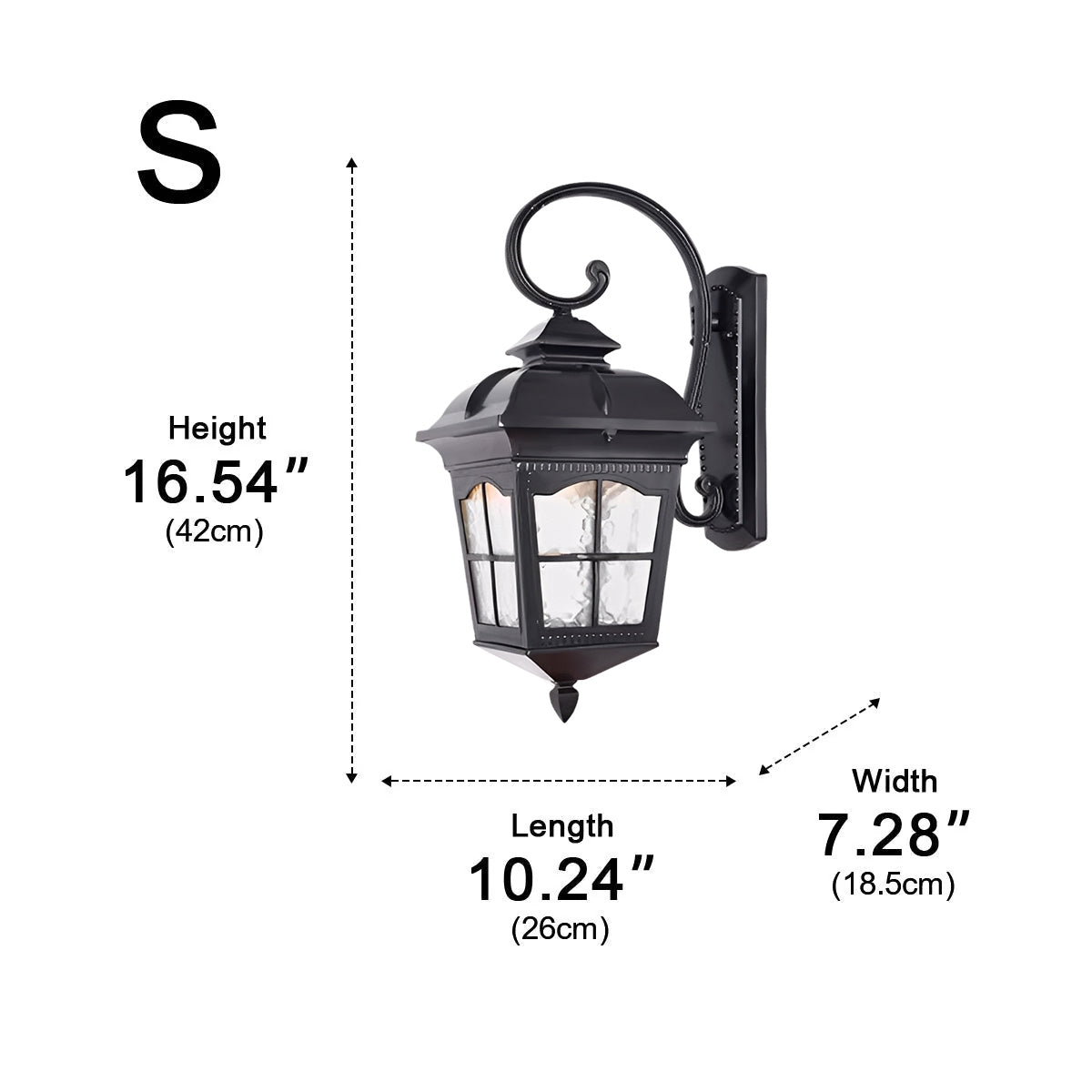 Vintage Rustic Cross Waterproof Outdoor LED Lantern Porch Wall Lights - Flyachilles