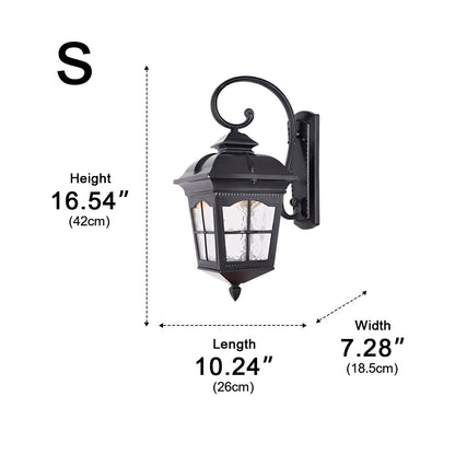 Vintage Rustic Cross Waterproof Outdoor LED Lantern Porch Wall Lights - Flyachilles