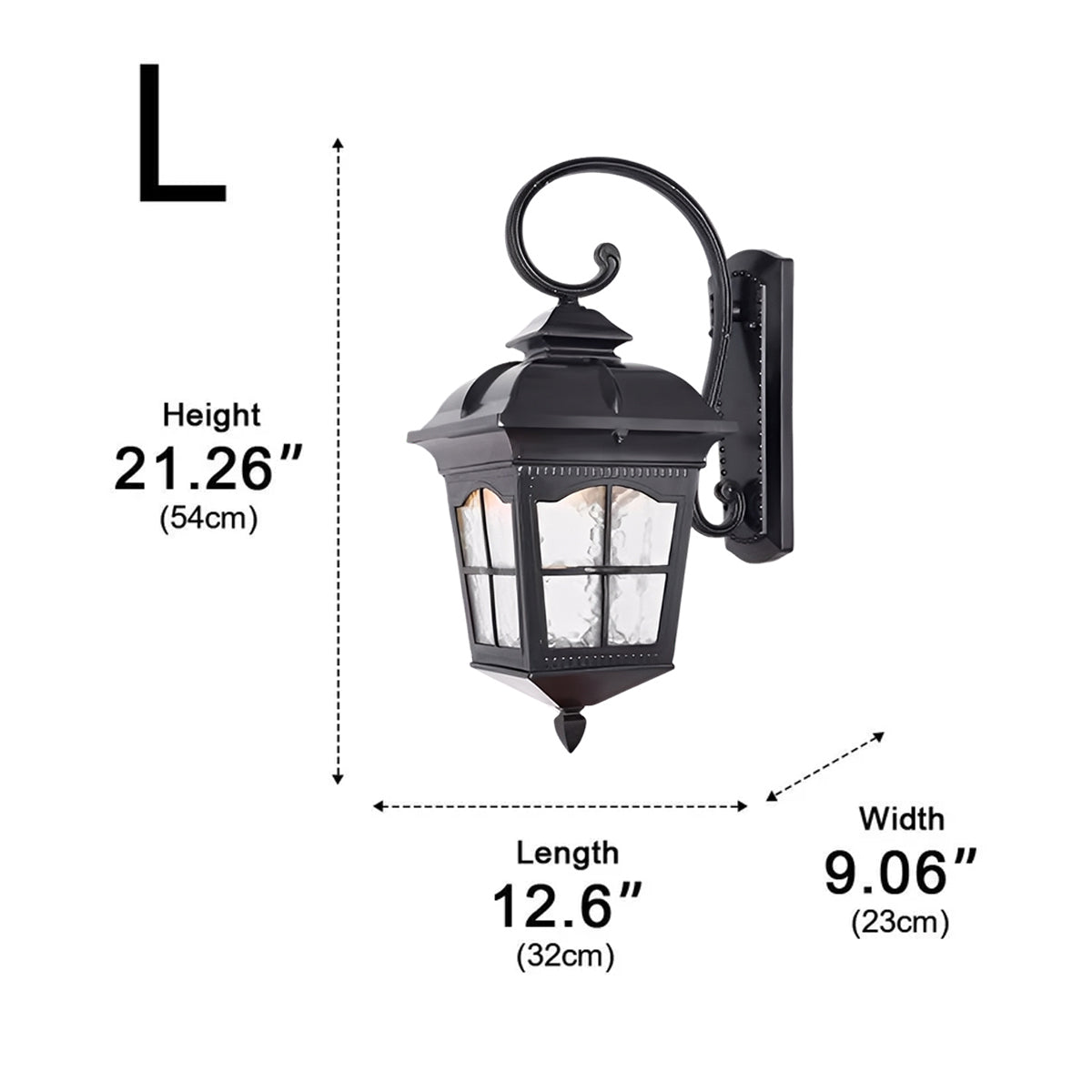 Vintage Rustic Cross Waterproof Outdoor LED Lantern Porch Wall Lights - Flyachilles