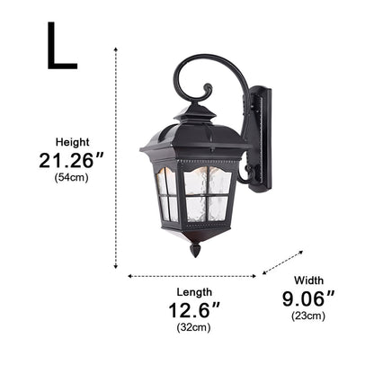 Vintage Rustic Cross Waterproof Outdoor LED Lantern Porch Wall Lights - Flyachilles