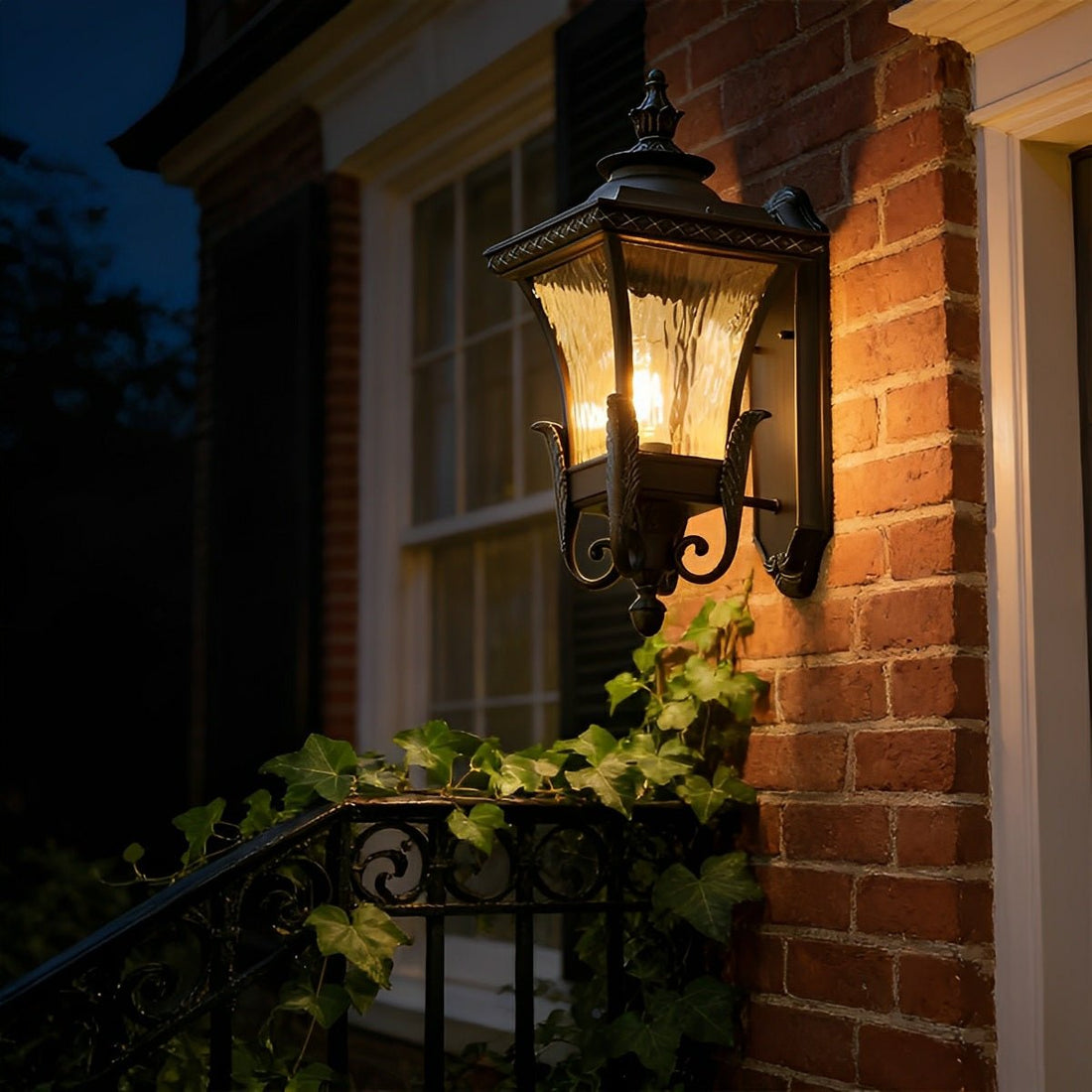 Vintage Rustic Four Corners Lantern Waterproof Outdoor LED Porch Wall Lights - Flyachilles