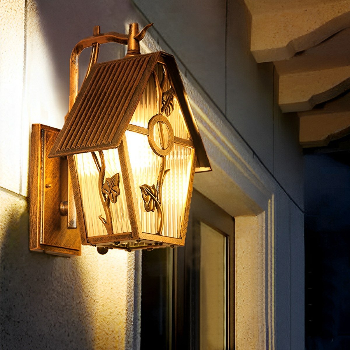 Vintage Rustic House Waterproof Outdoor LED Porch Wall Lights - Flyachilles