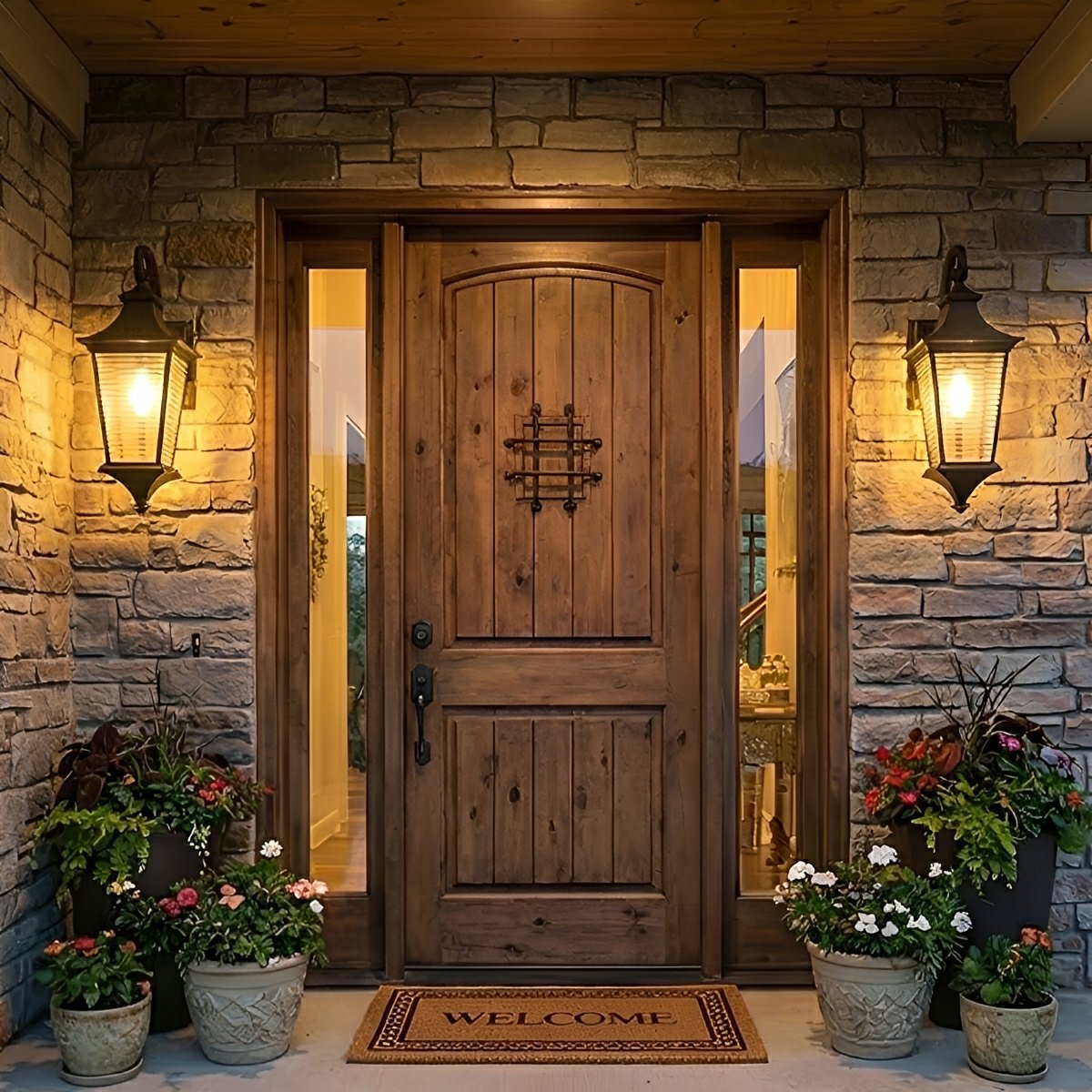 Vintage Rustic Minimalist Waterproof Outdoor LED Porch Light Exterior Wall Lights - Flyachilles