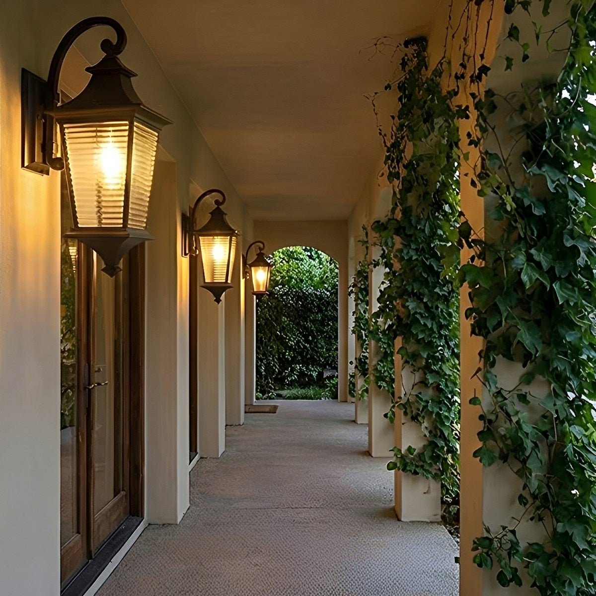 Vintage Rustic Minimalist Waterproof Outdoor LED Porch Light Exterior Wall Lights - Flyachilles