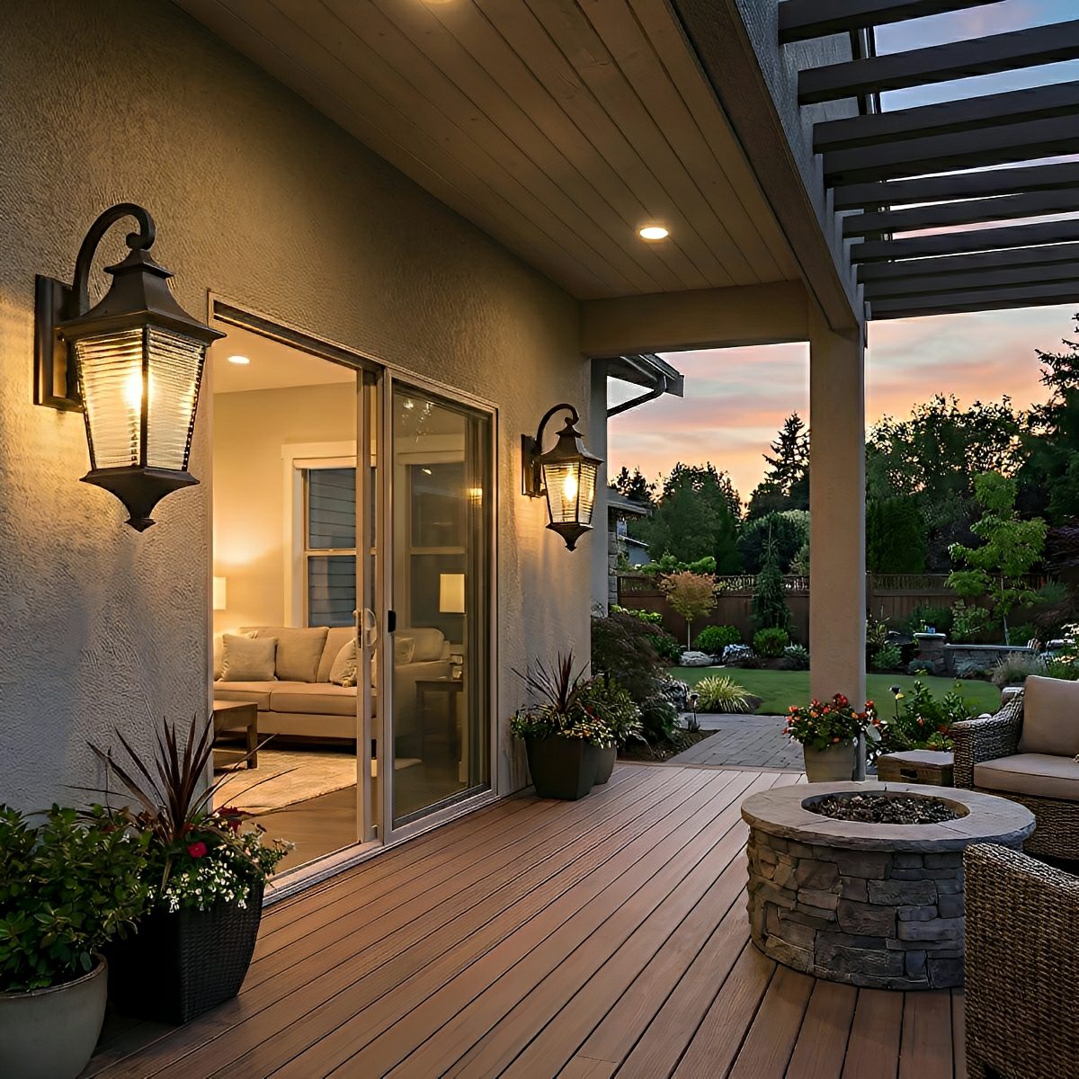 Vintage Rustic Minimalist Waterproof Outdoor LED Porch Light Exterior Wall Lights - Flyachilles