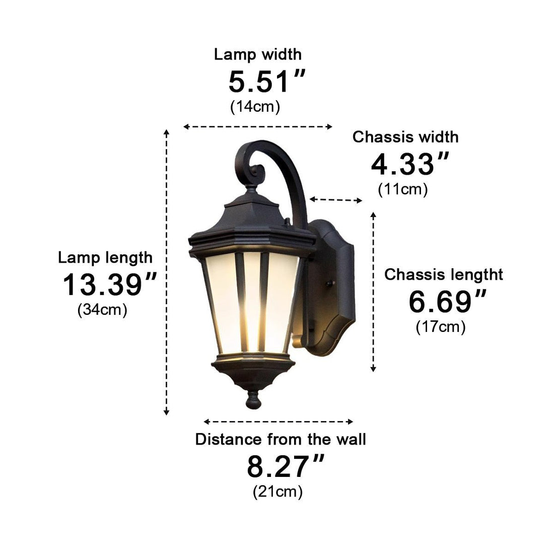 Vintage Rustic Waterproof Outdoor LED Porch Wall Lights - Flyachilles