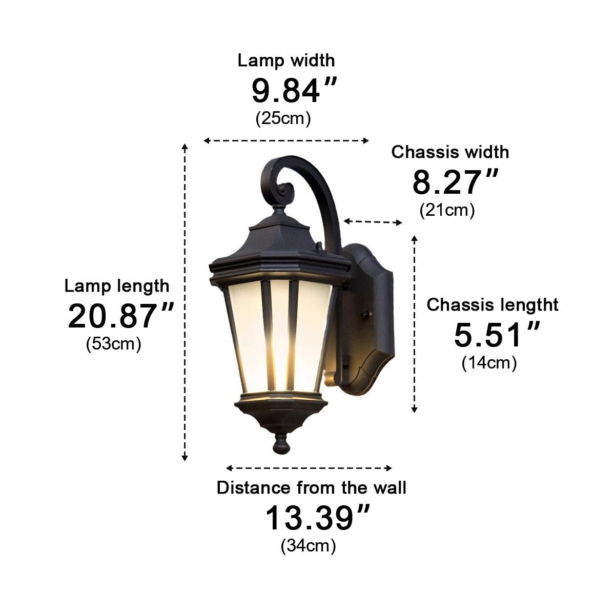 Vintage Rustic Waterproof Outdoor LED Porch Wall Lights - Flyachilles