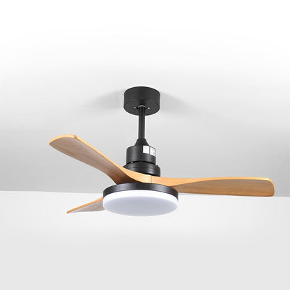 Vintage Variable Frequency Solid Wood Ceiling Fan Light - Flyachilles