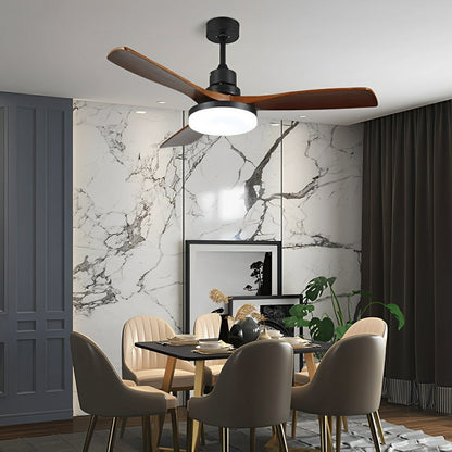 Vintage Variable Frequency Solid Wood Ceiling Fan Light - Flyachilles