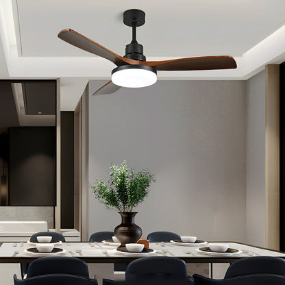 Vintage Variable Frequency Solid Wood Ceiling Fan Light - Flyachilles