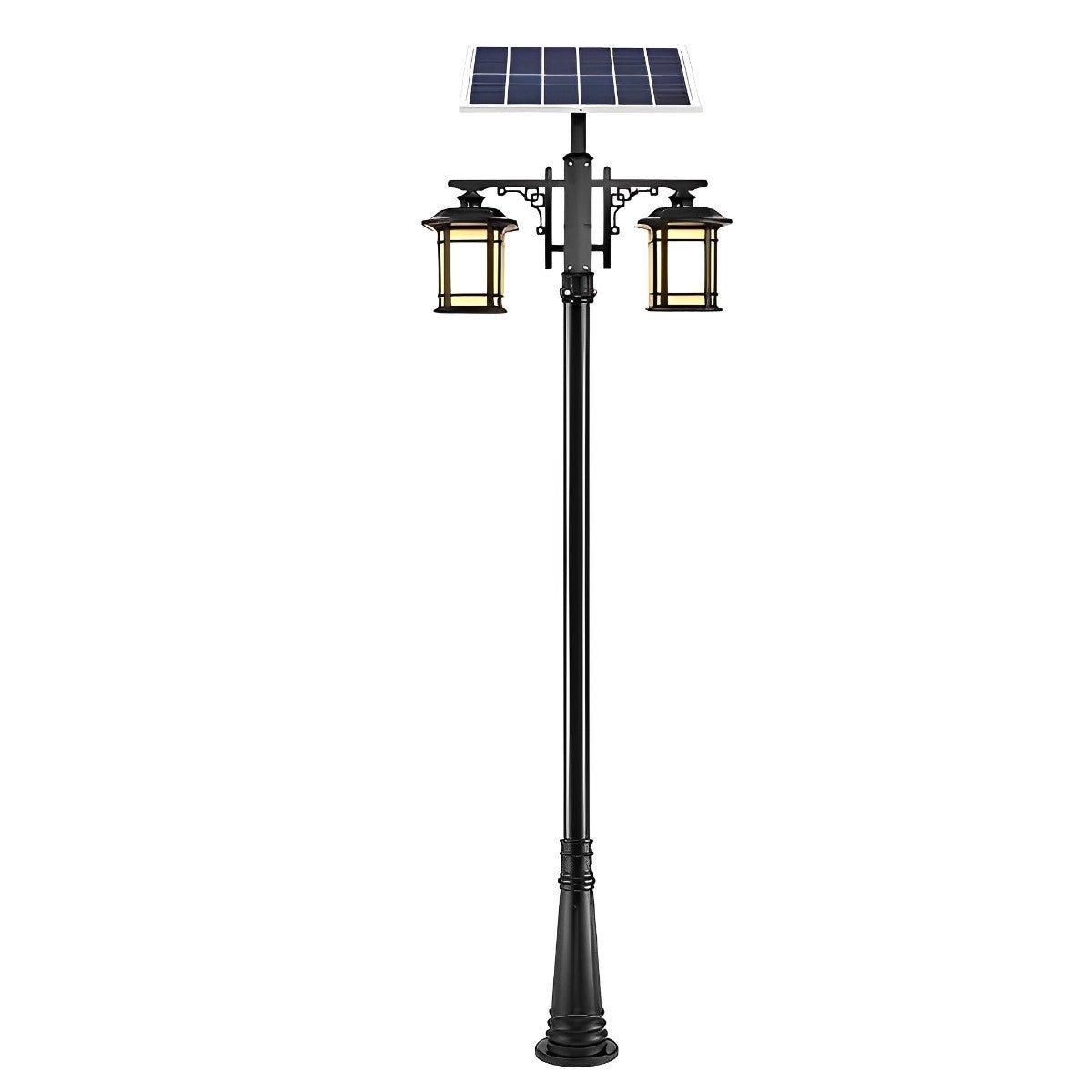 Vintage Waterproof 3 Step Dimming LED Solar Outdoor Pole Lights with Remote - Flyachilles
