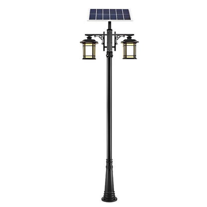 Vintage Waterproof 3 Step Dimming LED Solar Outdoor Pole Lights with Remote - Flyachilles