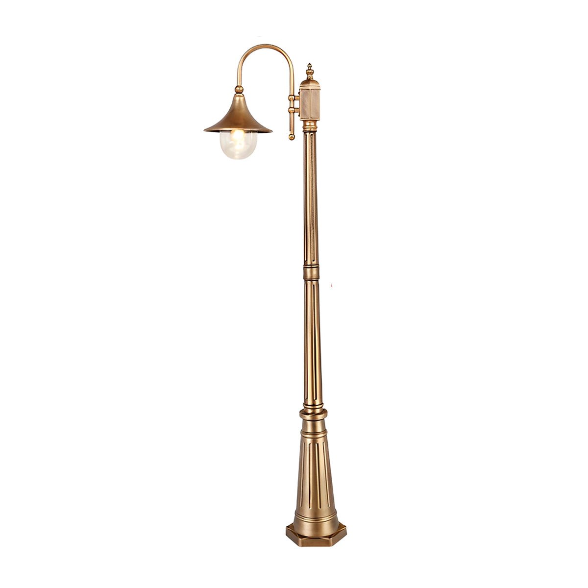 Vintage Waterproof Flared LED Outdoor Pathway Pole Lights - Flyachilles