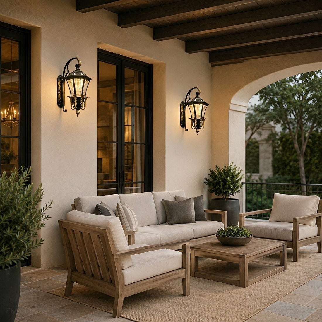 Vintage Waterproof Hexagonal Solar Outdoor LED Porch Light Exterior Wall Lights - Flyachilles