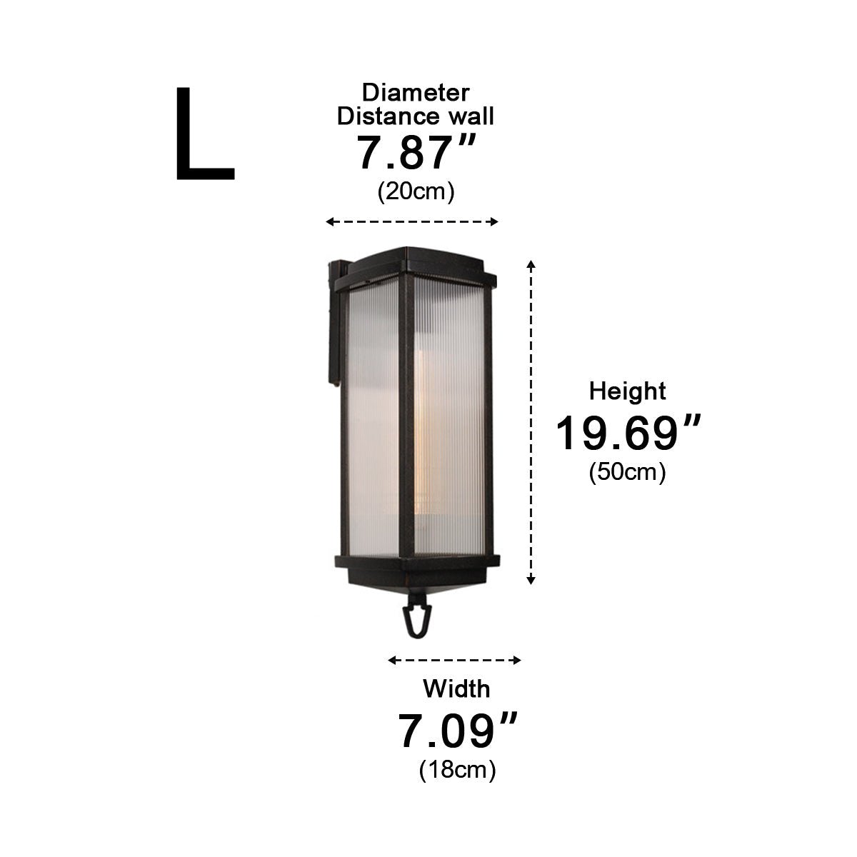 Vintage Waterproof Rectangular Outdoor LED Porch Wall Lights - Flyachilles
