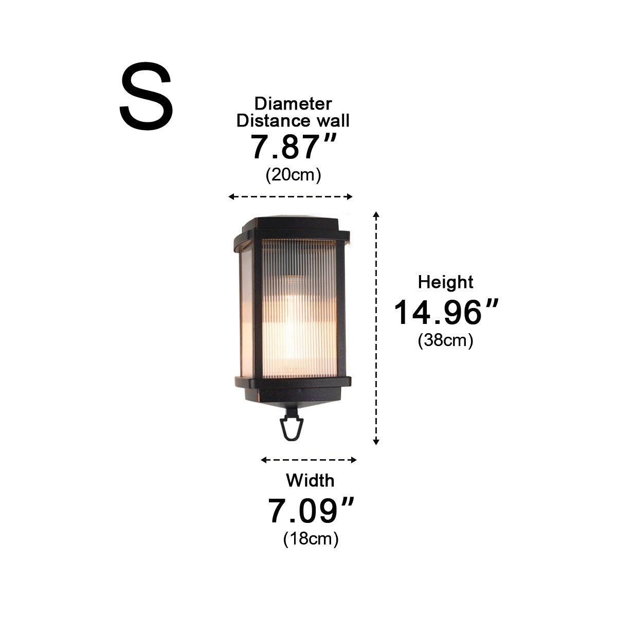 Vintage Waterproof Rectangular Outdoor LED Porch Wall Lights - Flyachilles