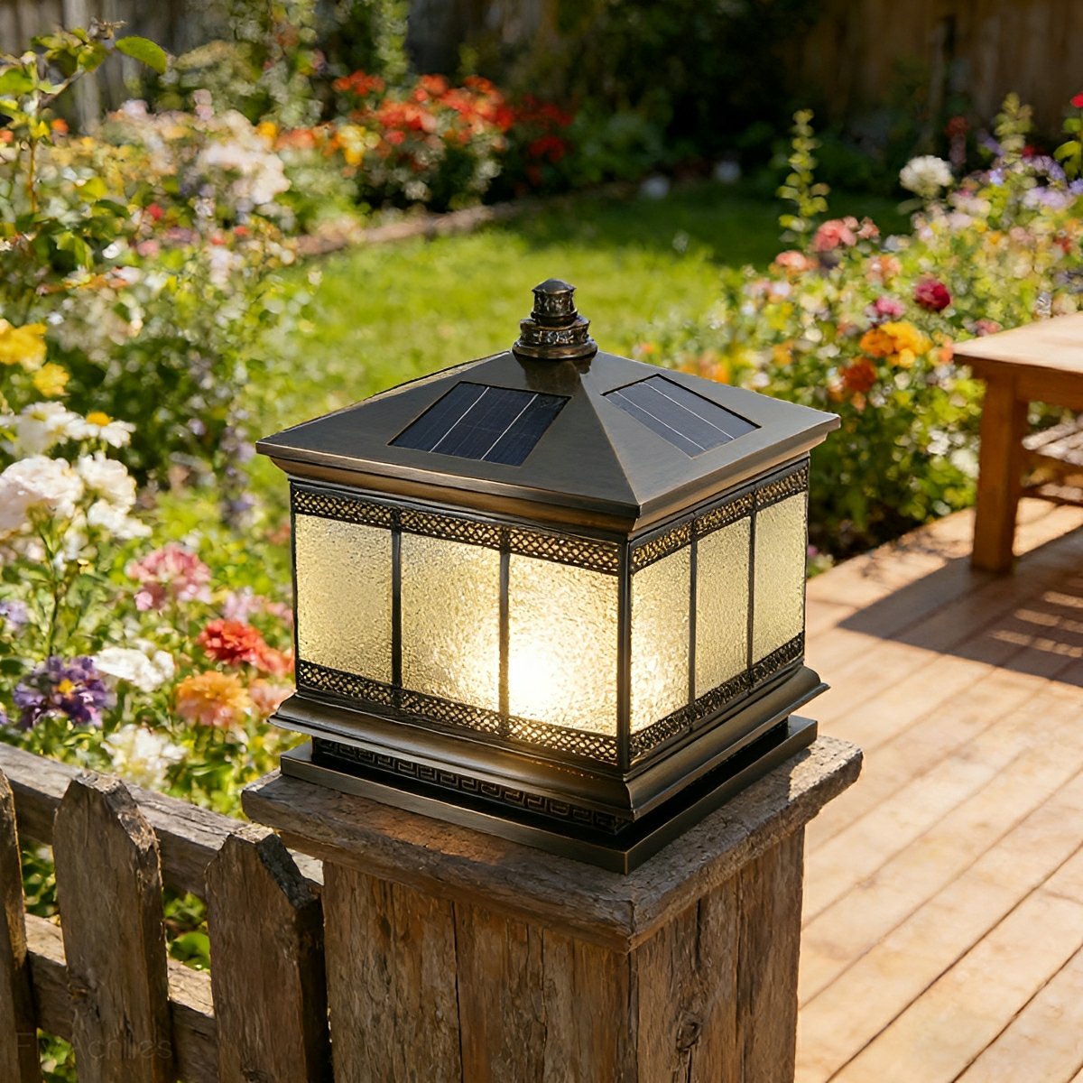 Vintage Waterproof Tower Shape Fence Outdoor Post Caps Lights - Flyachilles