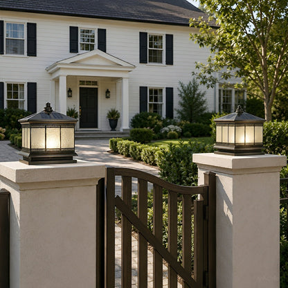 Vintage Waterproof Tower Shape Fence Outdoor Post Caps Lights - Flyachilles