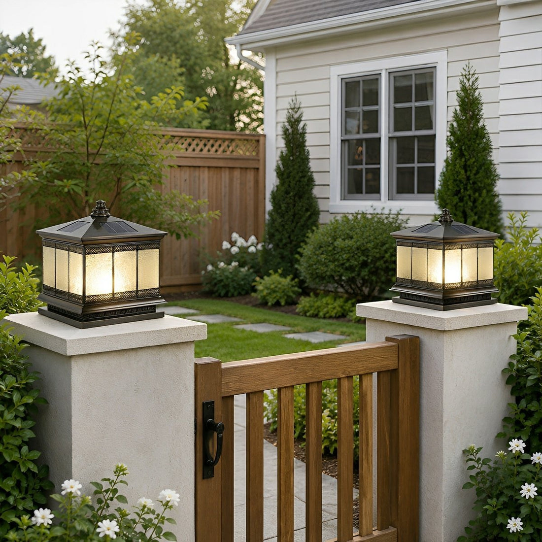 Vintage Waterproof Tower Shape Fence Outdoor Post Caps Lights - Flyachilles