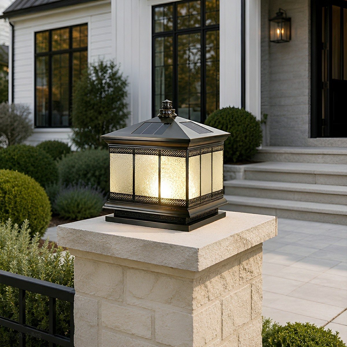 Vintage Waterproof Tower Shape Fence Outdoor Post Caps Lights - Flyachilles