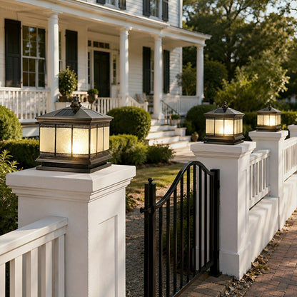Vintage Waterproof Tower Shape Fence Outdoor Post Caps Lights - Flyachilles