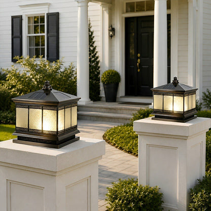 Vintage Waterproof Tower Shape Fence Outdoor Post Caps Lights - Flyachilles